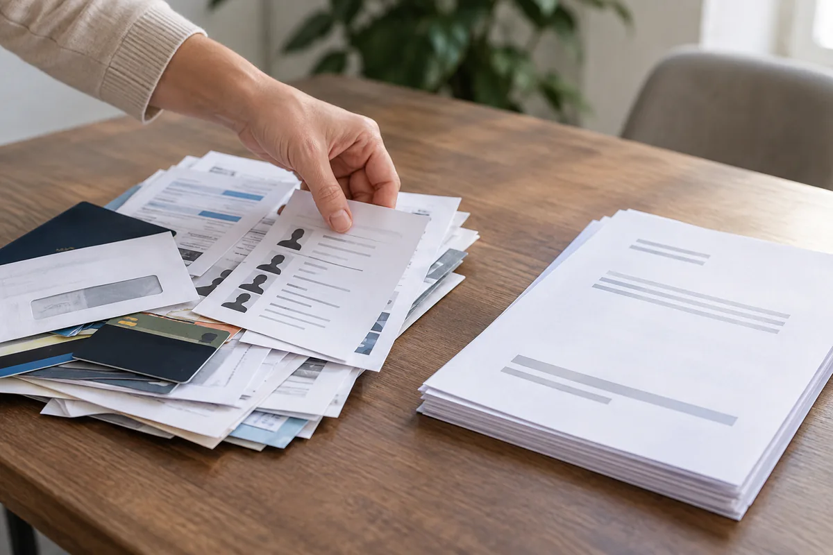 Identifying records are separated from a short neutral document excerpt.