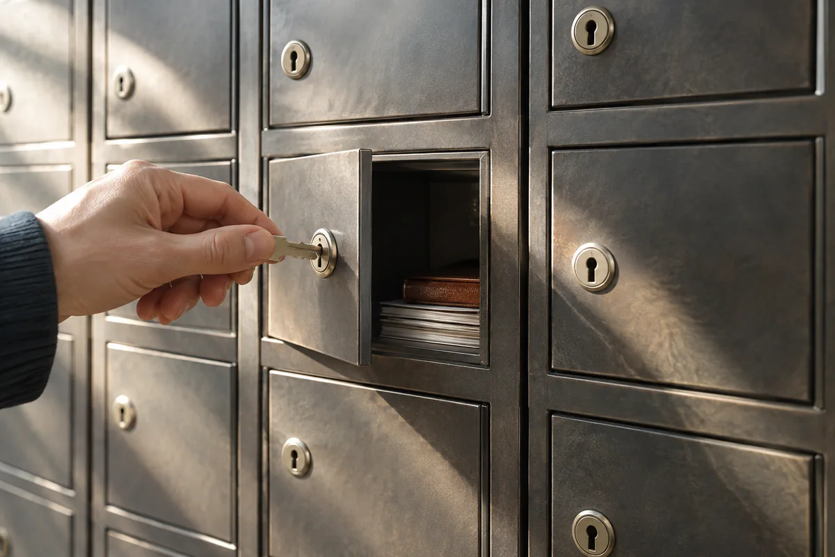 One paired key opens a single compartment while adjacent lockers stay closed